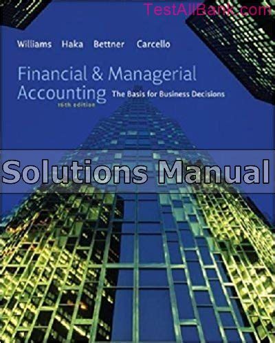 financial managerial accounting solutions manual Doc
