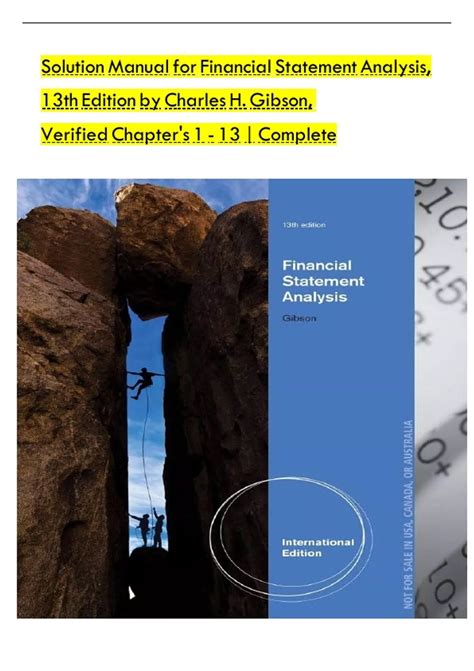 financial statement analysis gibson manual Kindle Editon