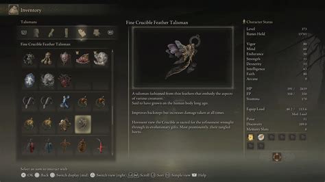 fine crucible feather talisman