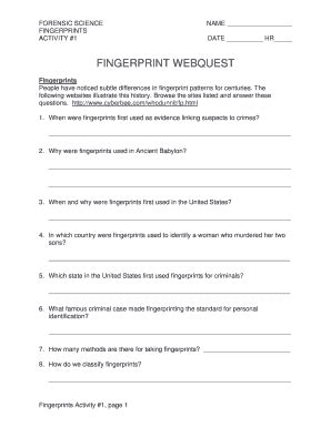 fingerprint webquest 2 answers Reader
