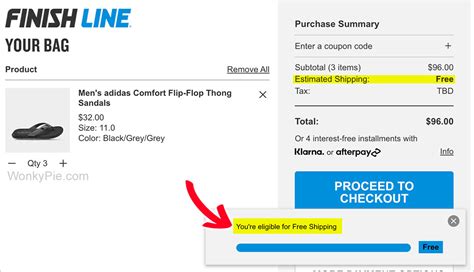 finish line free shipping