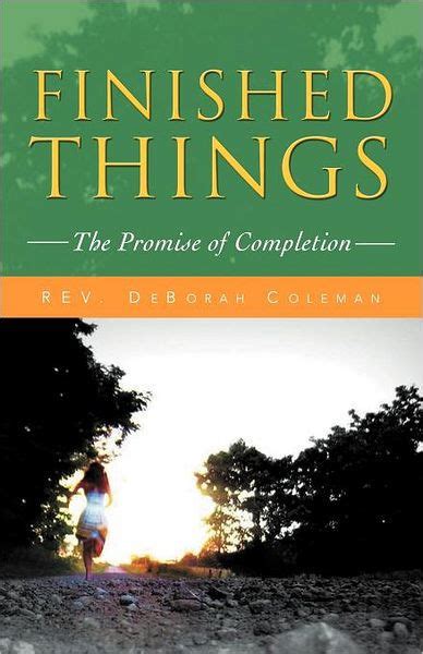 finished things the promise of completion Epub