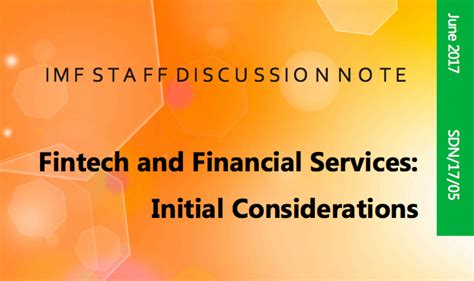 fintech and financial services initial considerations