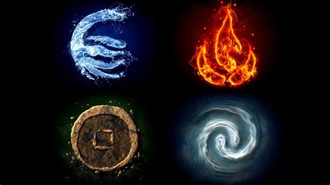 fire, water, earth, and air