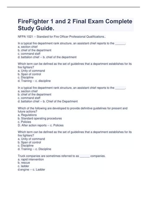 firefighter exam study guide free Reader