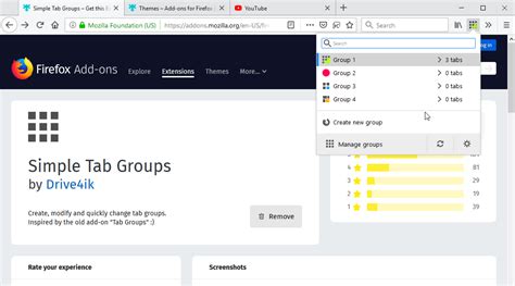 Firefox Tabs Groups