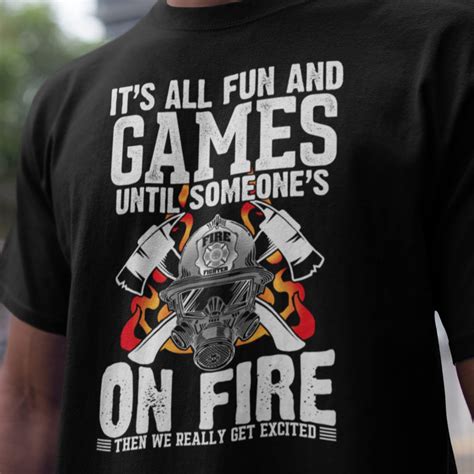 fireman t shirts funny