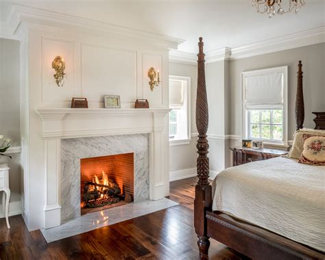 fireplace in bedroom