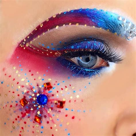 firework 4th of july makeup ideas