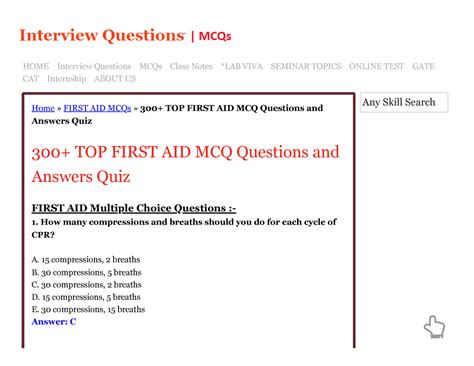 first aid quiz and answers Doc