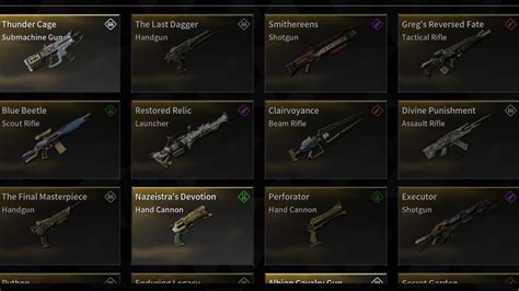 first descendant rare weapon tier list