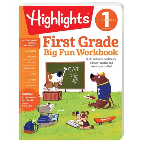 first grade activity book featuring Reader