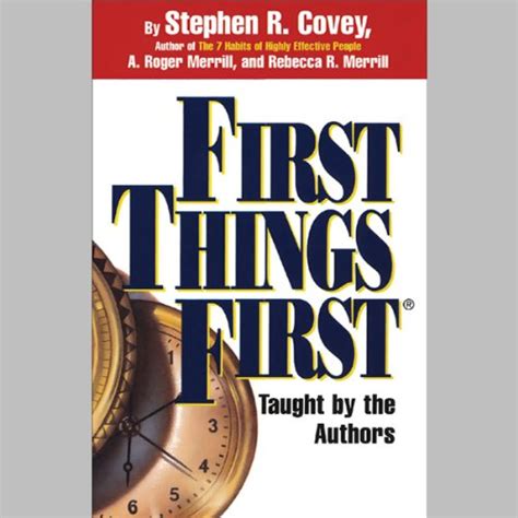 first things first audio book stephen r covey Doc