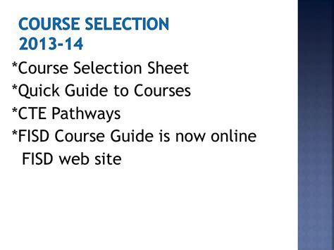 Fisd Course Catalogue