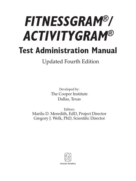 fitnessgram test administration manual Epub