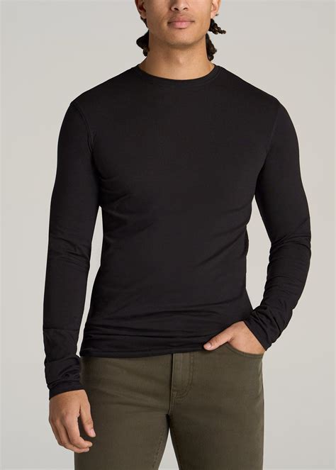 fitted black long sleeve shirt