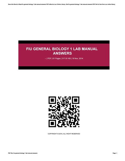 fiu general bio lab manual answers Doc