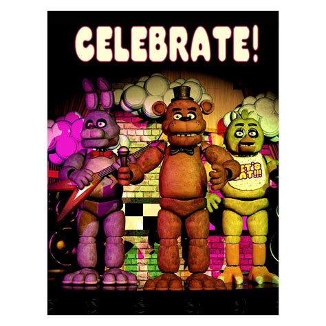 five nights at freddy's celebrate poster