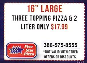 five star pizza coupons