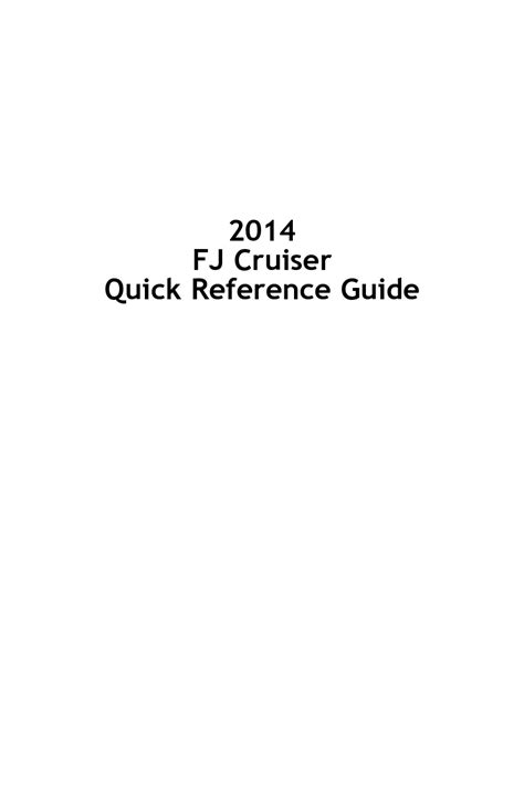 fj cruiser ebooks pdf guide user manual book Doc