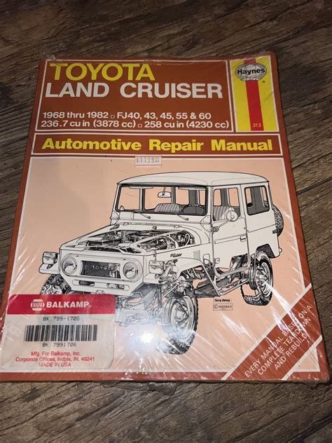 fj40 repair manual seals Kindle Editon