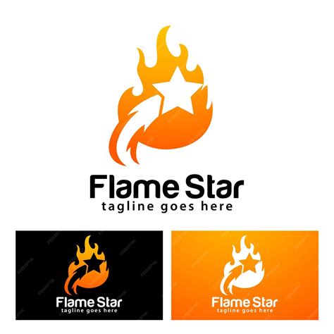 flame with a star brand on bag