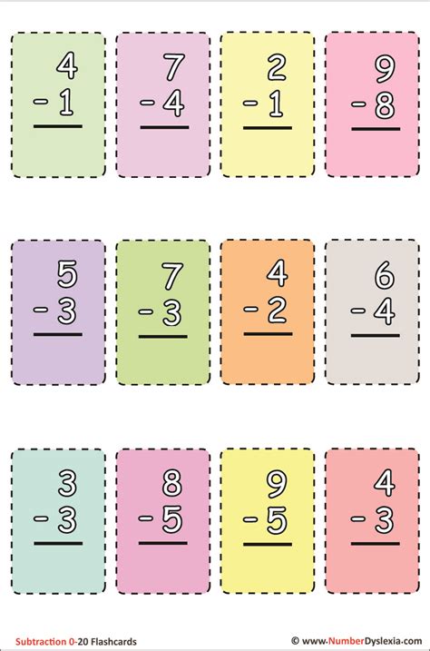 flashcards subtraction facts 11 18 flashcards math Kindle Editon