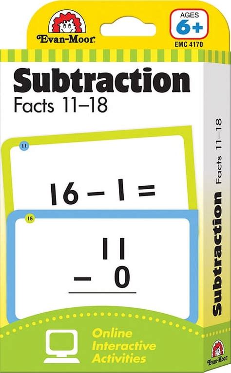 flashcards subtraction facts 11 18 flashcards math Kindle Editon