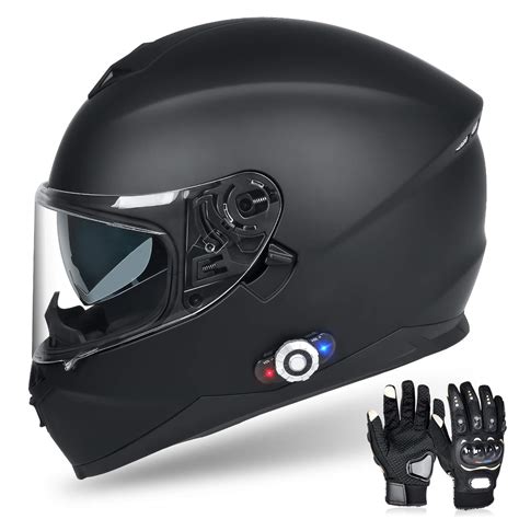 flat black motorcycle helmet with bluetooth Reader