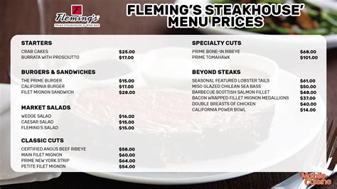 flemings prices menu