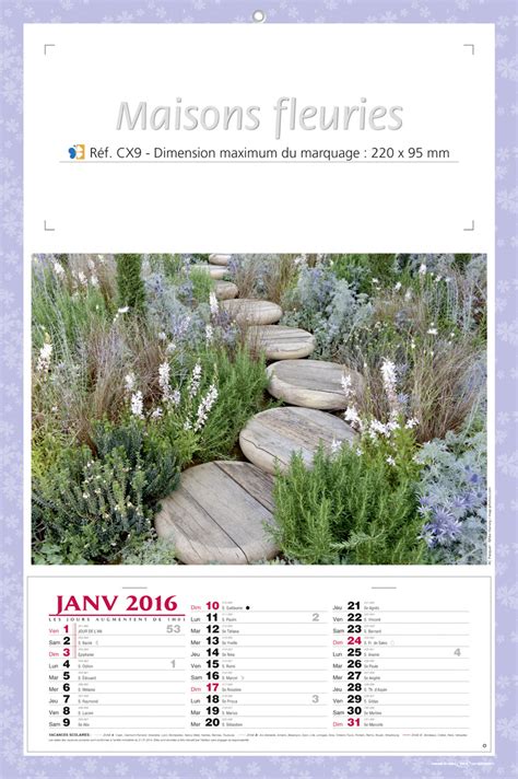 fleuri folie 2016 calendrier mensuel PDF