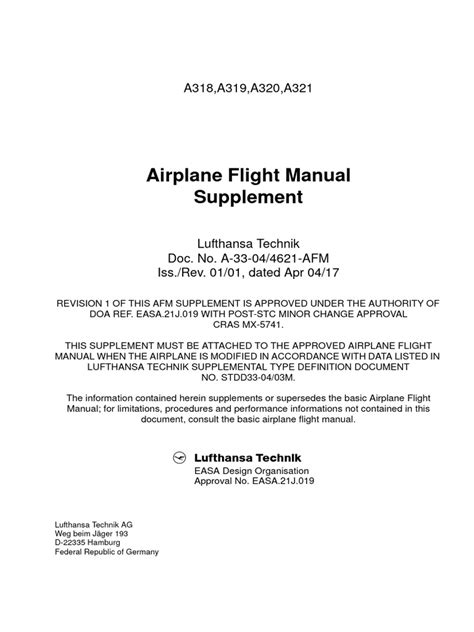 flight manual supplement requirements pdf Doc