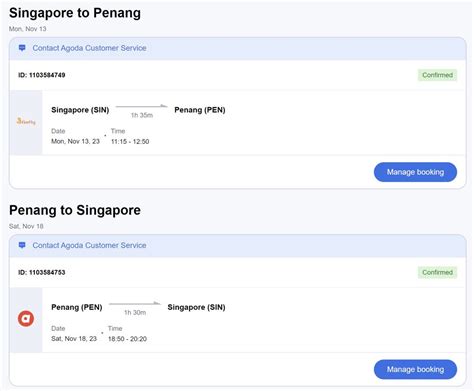 flight ticket from singapore to penang