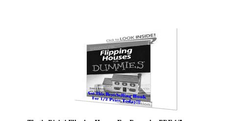 flipping houses for dummies pdf Reader