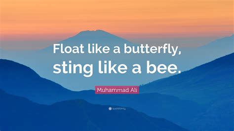 float like a butterfly sting like a bee