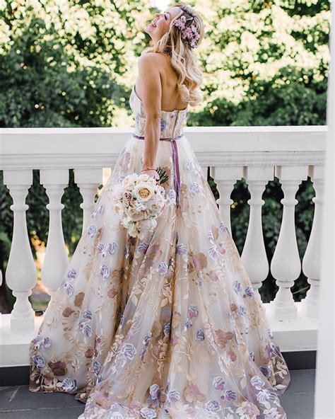 floral bridal dress