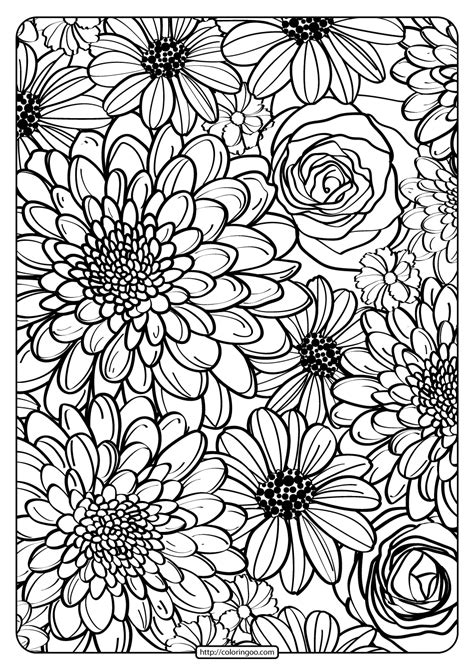 floral coloring book containing patterns Kindle Editon