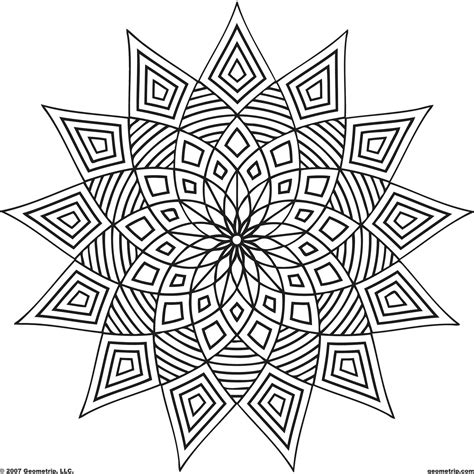 floral kaleidoscope intricate coloring pages Doc