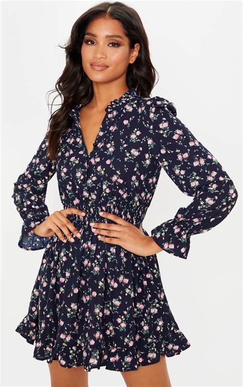 floral shirt dress