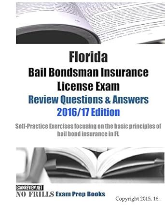 florida bondsman insurance license questions Epub