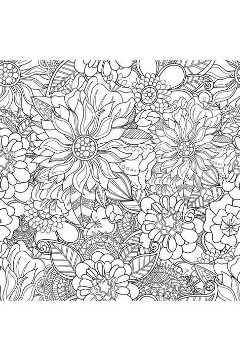 flowers coloring stress relieving artist Epub