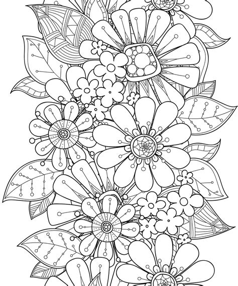 flowers designs coloring book relaxation PDF