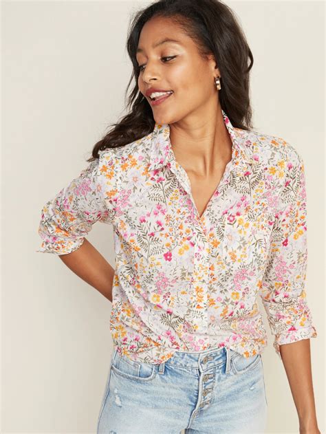 flowery shirts women's