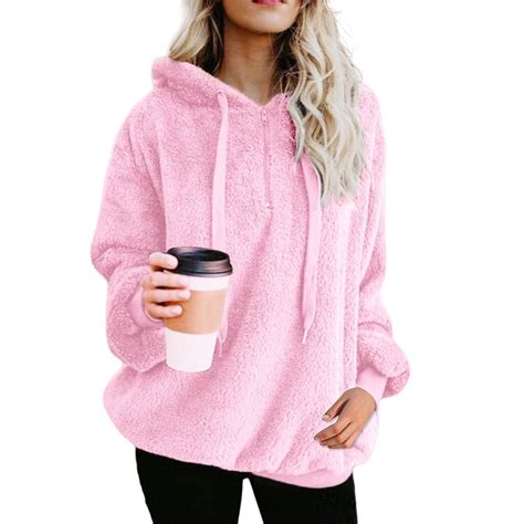 fluffy sweatshirt pink