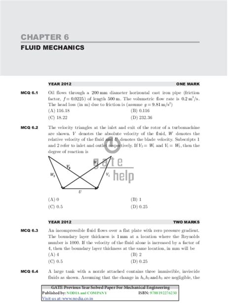 fluid mechanics gate solved problems pdf PDF