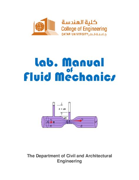 fluid mechanics lab manual for civil engineering pdf Epub