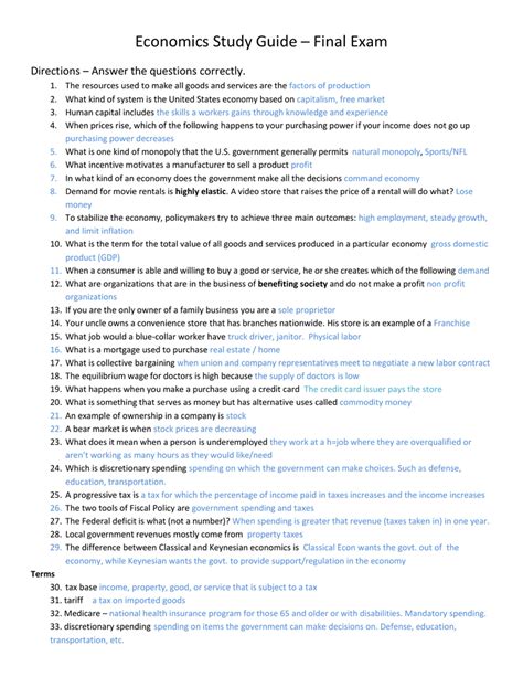 flvs economics module 2 exam answers Doc