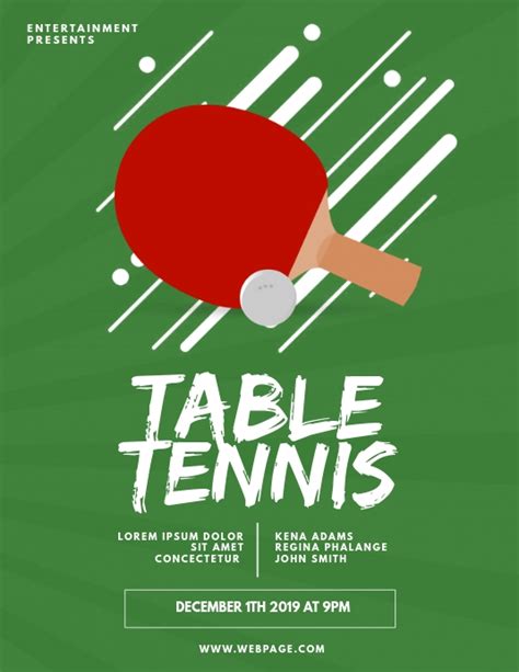 flyer template for table tennis tournament Ebook Kindle Editon