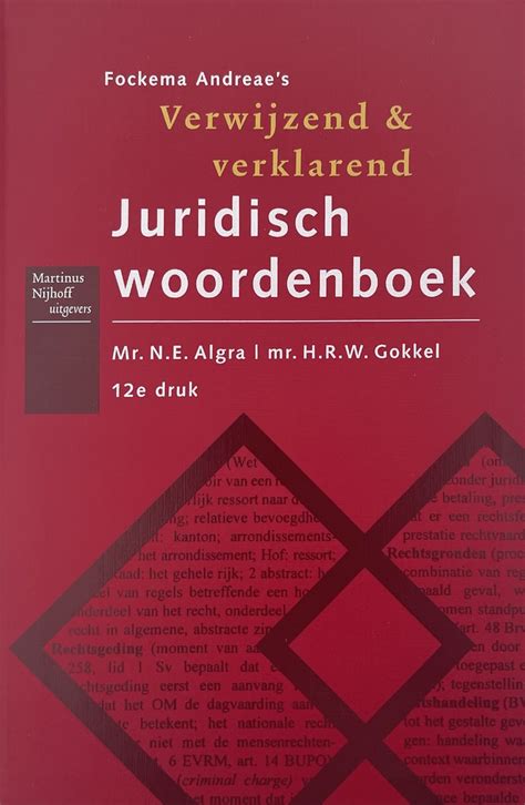 fockema andreas verwijzend en verklarend juridisch woordenboek Epub