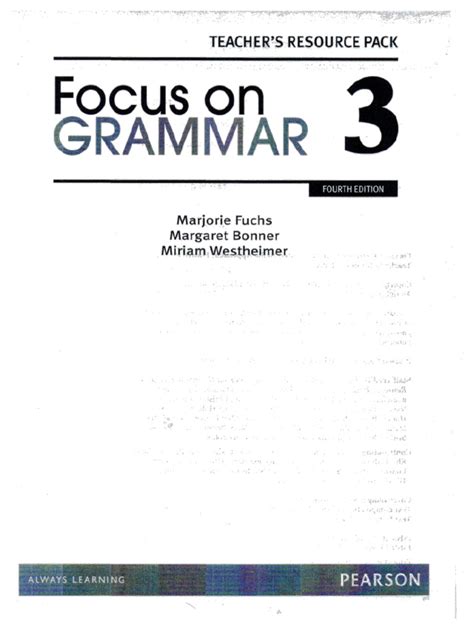 focus on grammar 3 4th edition pdf answer key Reader